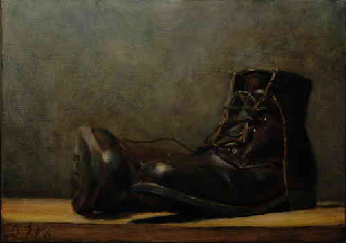 BRODEQUINS HST 33X46 CM (VENDU) - © Christophe Thiry, peintre