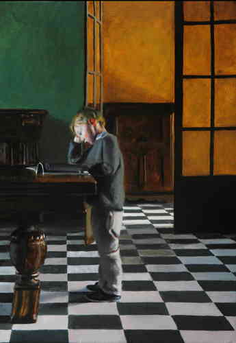 LA LECTURE HST 65X46 CM (VENDU) - © Christophe Thiry, peintre