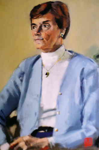 PORTRAIT D ANNICK HST (VENDU) - © Christophe Thiry, peintre