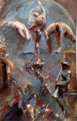 APOCALYPSE HSPM 24X14 CM - © Christophe Thiry, peintre