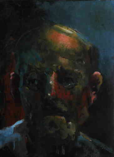 TETE D HOMME HST 32X24 CM - © Christophe Thiry, peintre