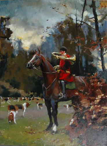 UN PIQUEUX HST (VENDU) - © Christophe Thiry, peintre